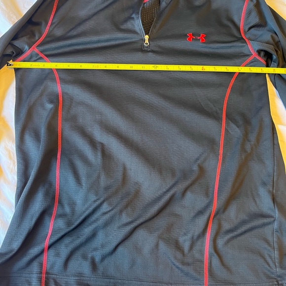 Under Armour 3/4 zip.  Mens XL Black and red - Picture 7 of 7